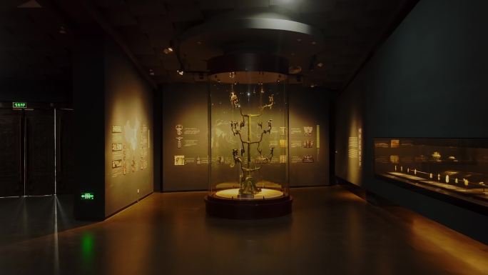 4K四川广汉三星堆博物馆青铜神树