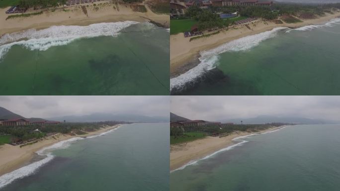 三亚海滩航拍4K镜头