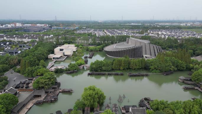 浙江乌镇大剧院地标航拍 (1)