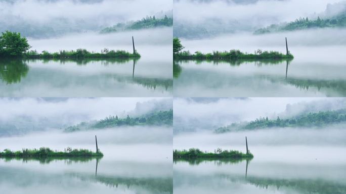 唯美意境山水风光雾景秀丽烟雨蒙蒙