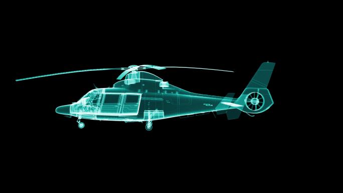 4款直升机粒子3d直升机 直升机动画