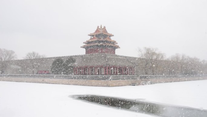雪橇北京紫禁城炮塔