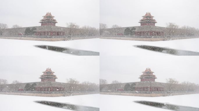 雪橇北京紫禁城炮塔