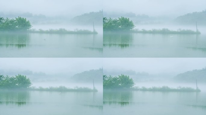 唯美意境山水风光雾景秀丽烟雨蒙蒙