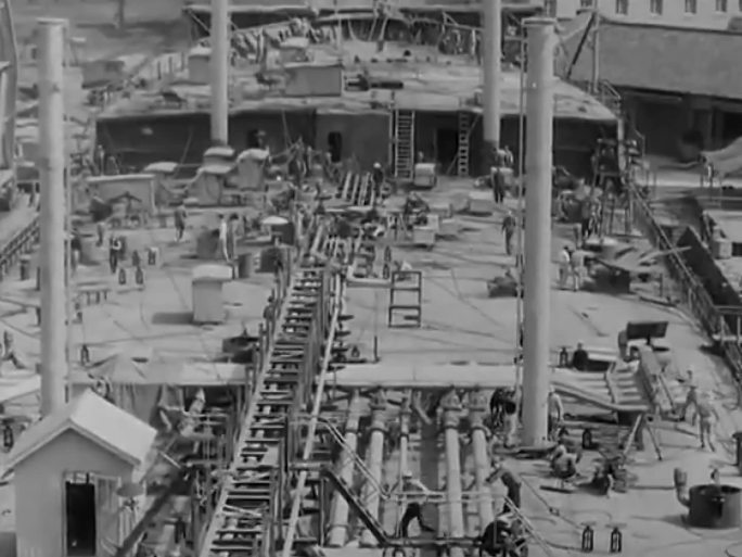 50年代大型造船厂 造船作业