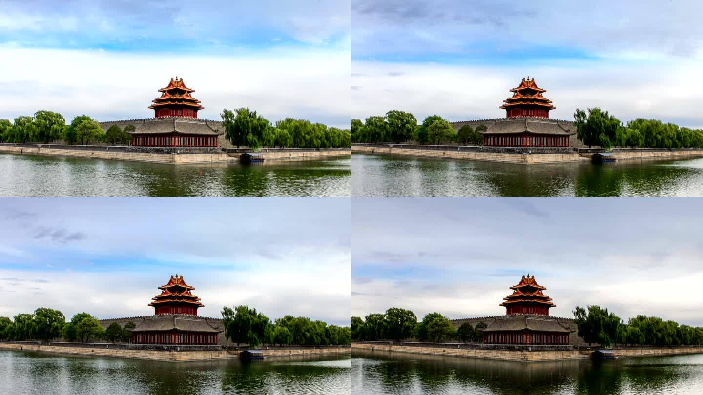 紫禁城-延时生态环境公园蓝天白云