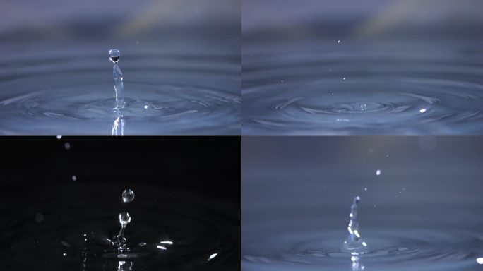 水滴入水慢镜头拍摄