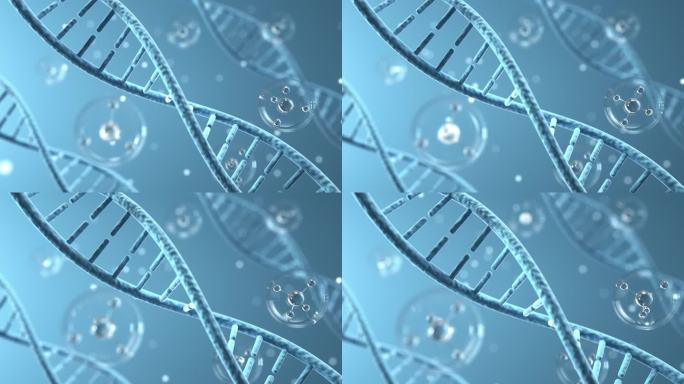 美妆化妆品广告DNA细胞分子成分素材