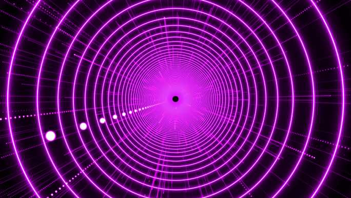 4K粒子圆形空间感穿梭粉紫色5
