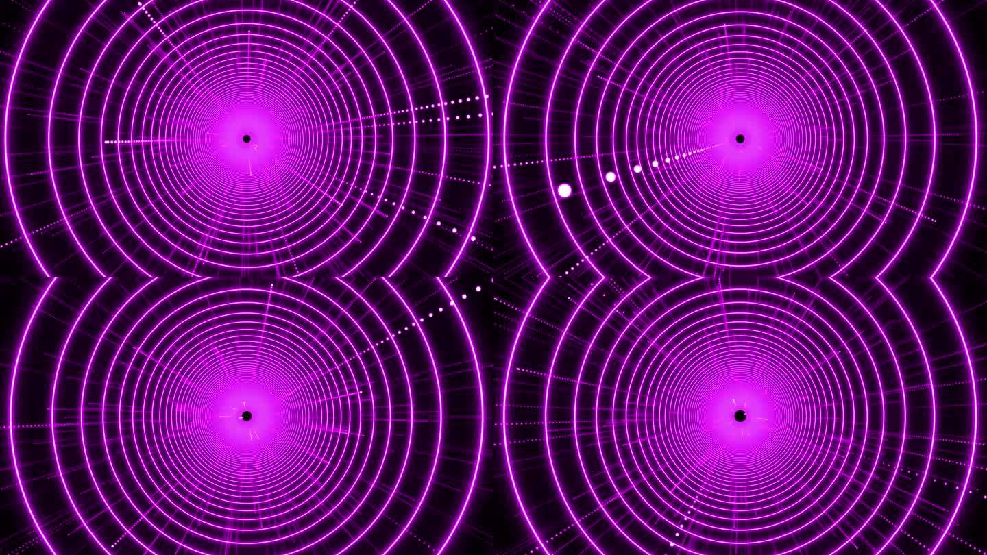 4K粒子圆形空间感穿梭粉紫色5