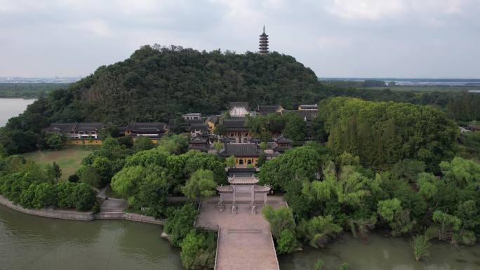 江苏镇江焦山5A景区航拍 (5)