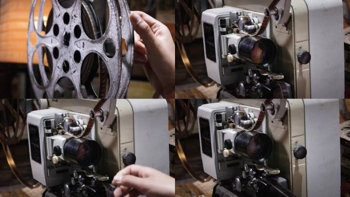 胶片摄影机老式电影胶片放映机