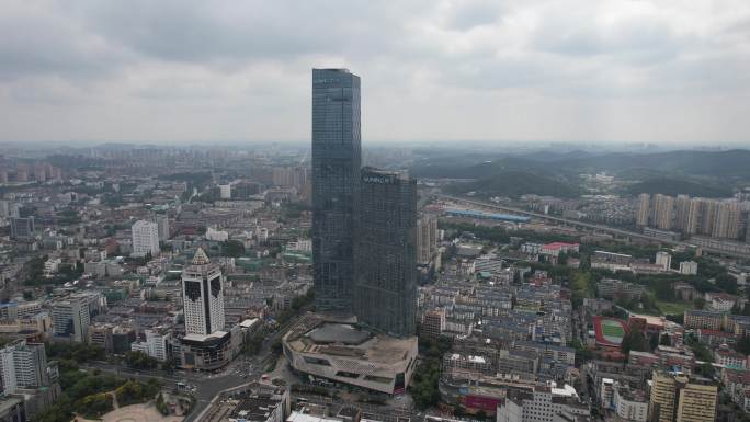江苏镇江苏宁广场地标建筑航拍 (5)