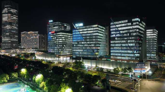 上海前滩商务楼夜景