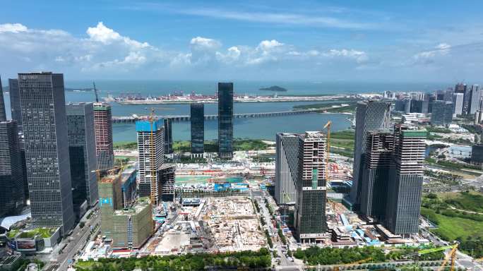 深圳前海自贸区城市城市片头地产宣传航拍