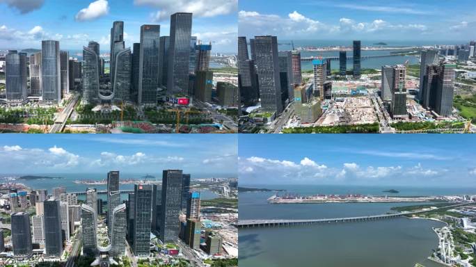 深圳前海自贸区城市城市片头地产宣传航拍