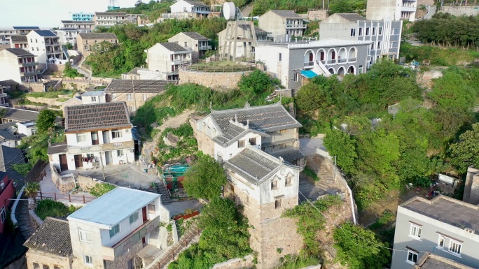 浙江台州大陈岛风景航拍视频