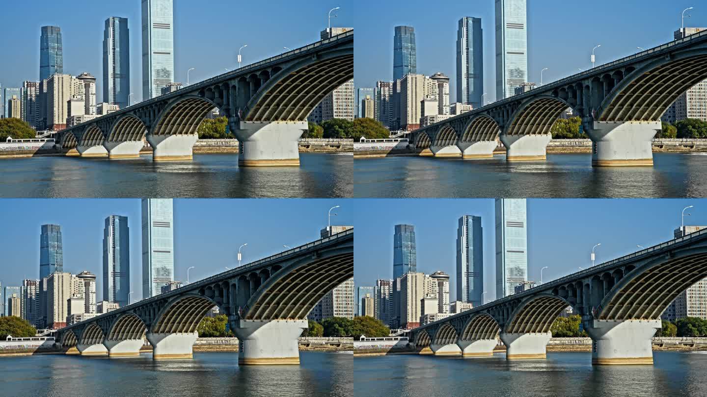 湖南长沙橘子洲大桥实拍空境