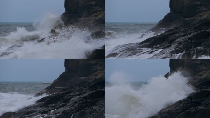 巨浪拍岸-高速摄影