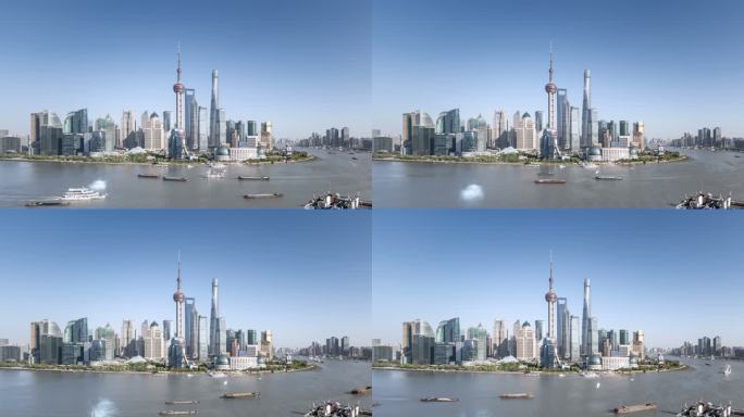 下午上海天际线延时视频