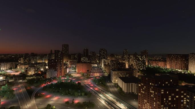 大城市繁华夜景