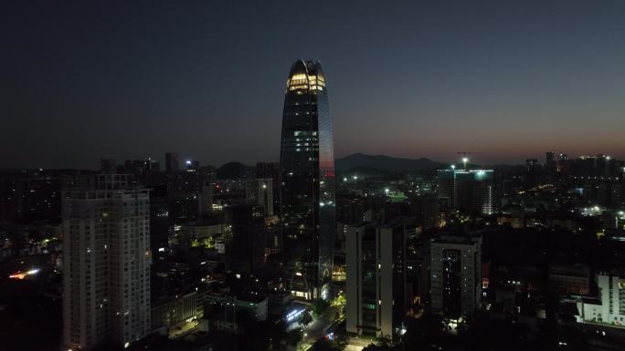 深圳 宝安区第一高楼 恒明珠 日出 夜景