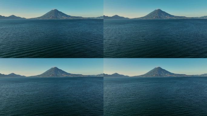 危地马拉阿提特兰湖鸟瞰图