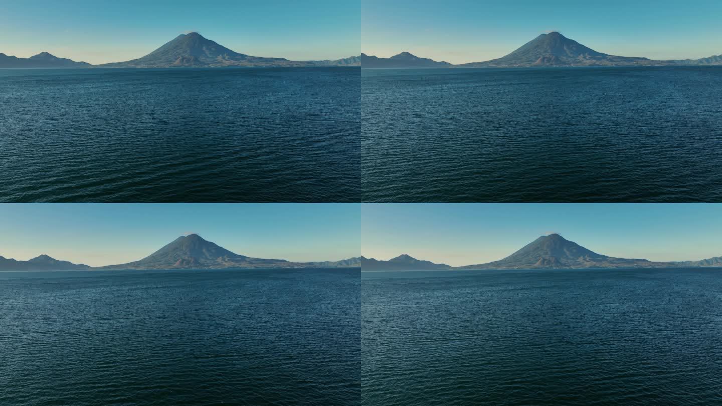 危地马拉阿提特兰湖鸟瞰图