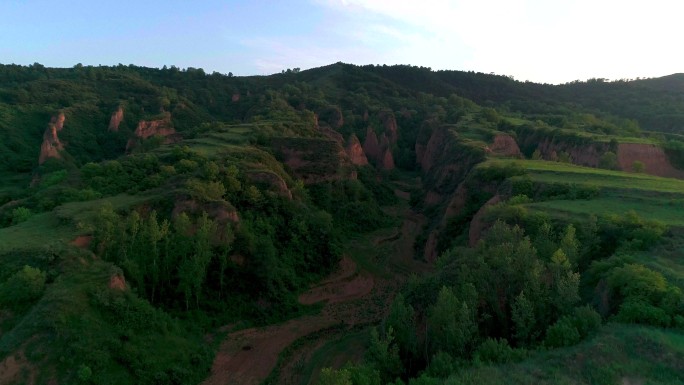 航拍山川私挖乱采