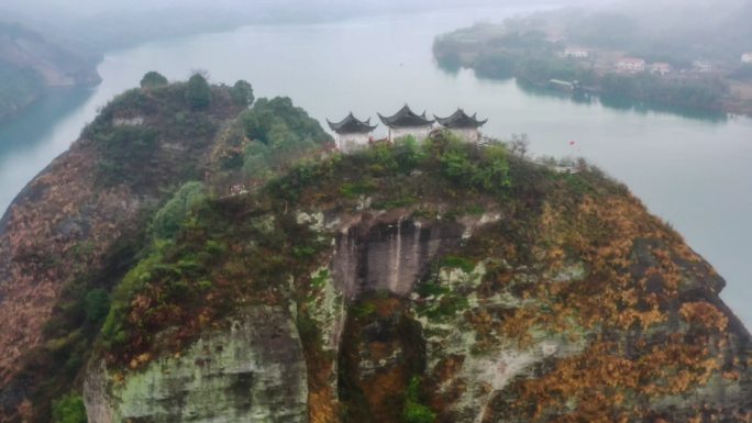 湖南鸟瞰图高山山峰巅峰山脉