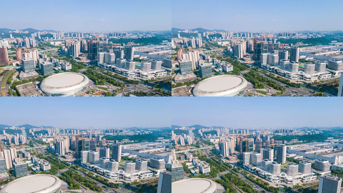 广州宝能观致文化中心和商业建筑群延时4k