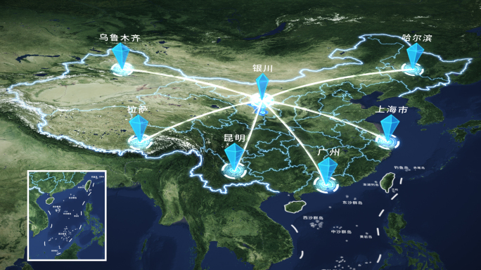 宁夏银川科技地图辐射全国