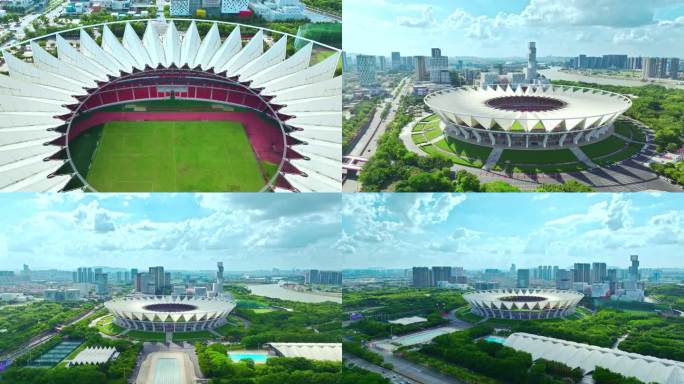 世纪莲体育中心合集 文华公园 佛山航拍