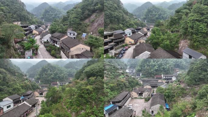 4k 新昌 镜岭 外婆坑村 航拍