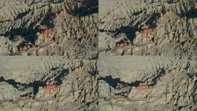 4K西藏阿里地区札达县皮央遗址航拍