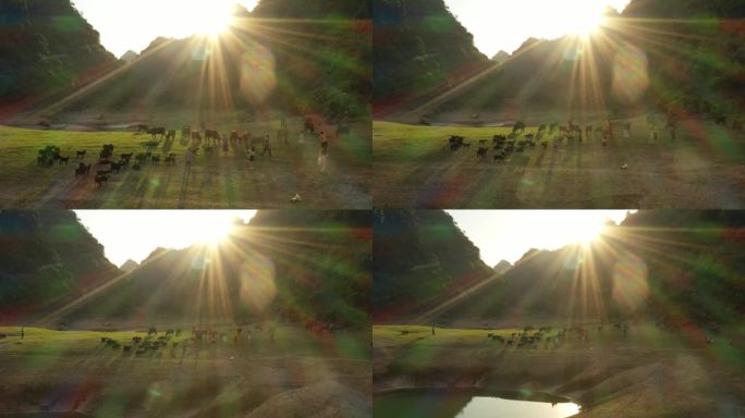 4K航拍隆安更望湖