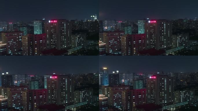 上海瑞金医院夜景航拍