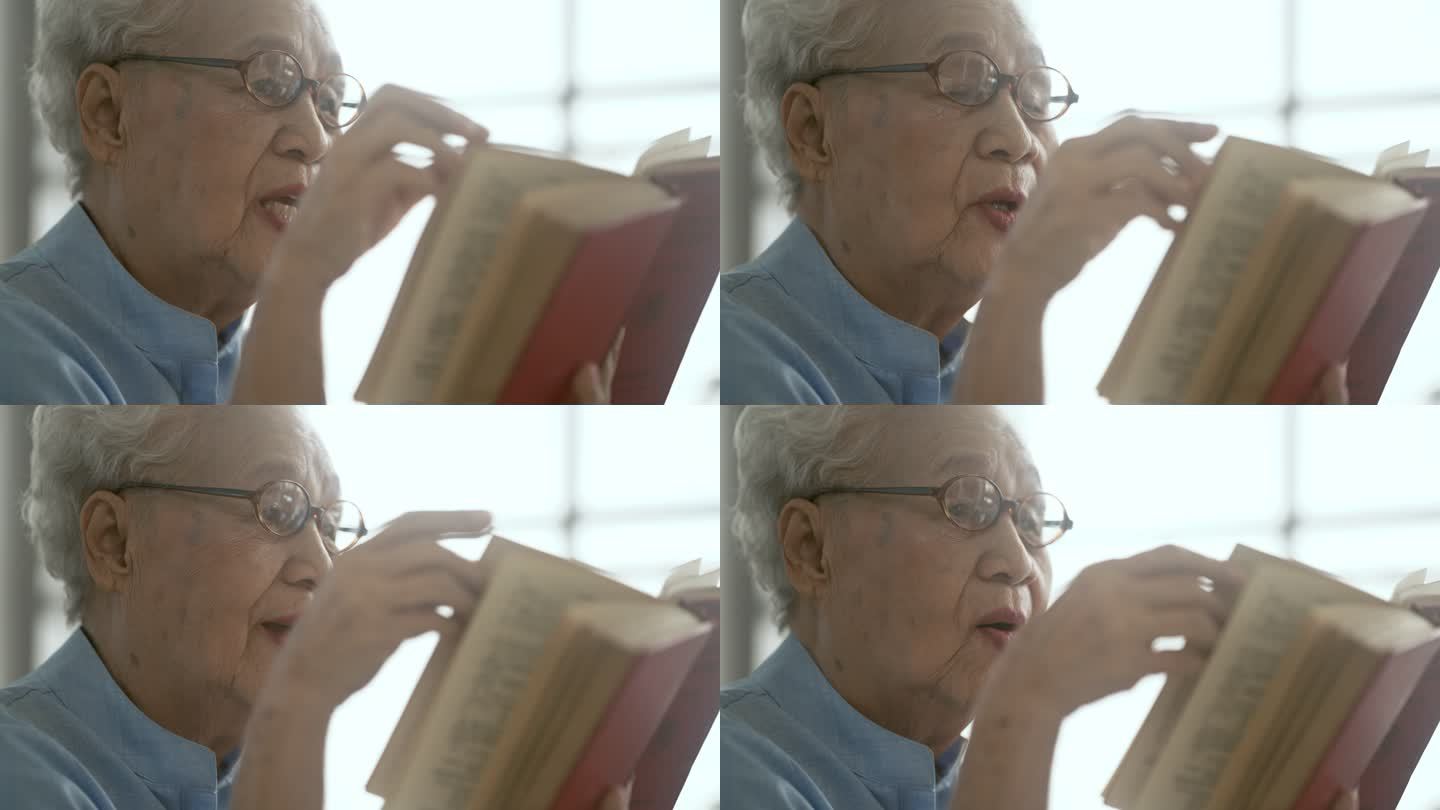 无年龄限制教育老人看书