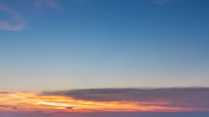 夏季黄昏天空延时