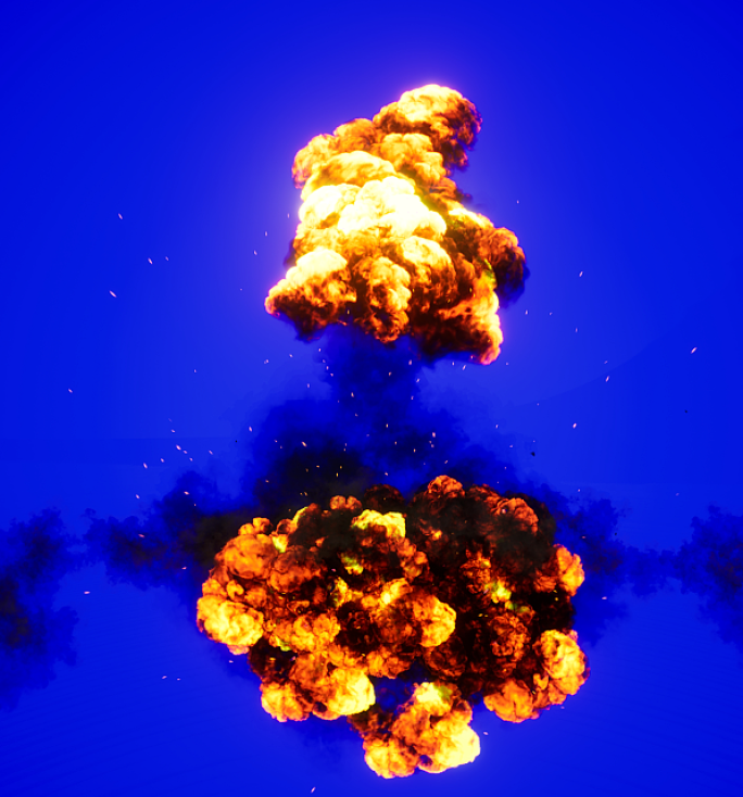 大型爆炸J_（4k_合成可以抠蓝处理）