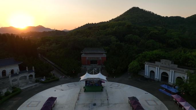 中山城剧场中山陵总统府建国大纲壁中山旅游