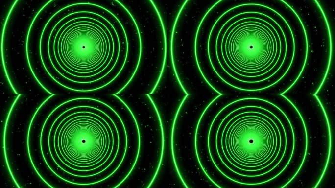 4K绿色圆形粒子空间6
