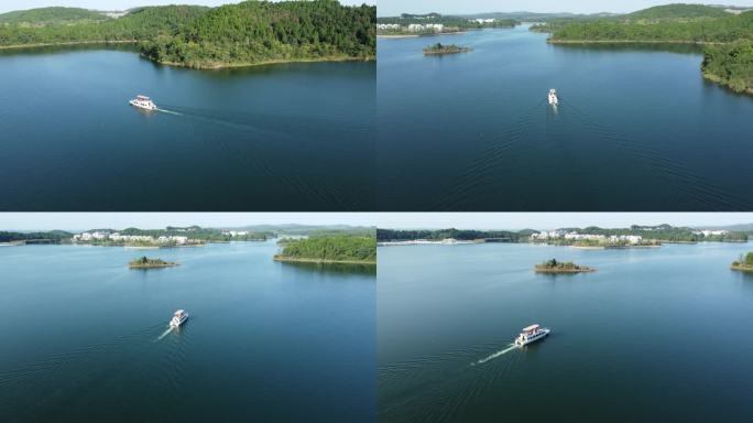 四川省绵阳市游仙区仙海水利风景区航拍