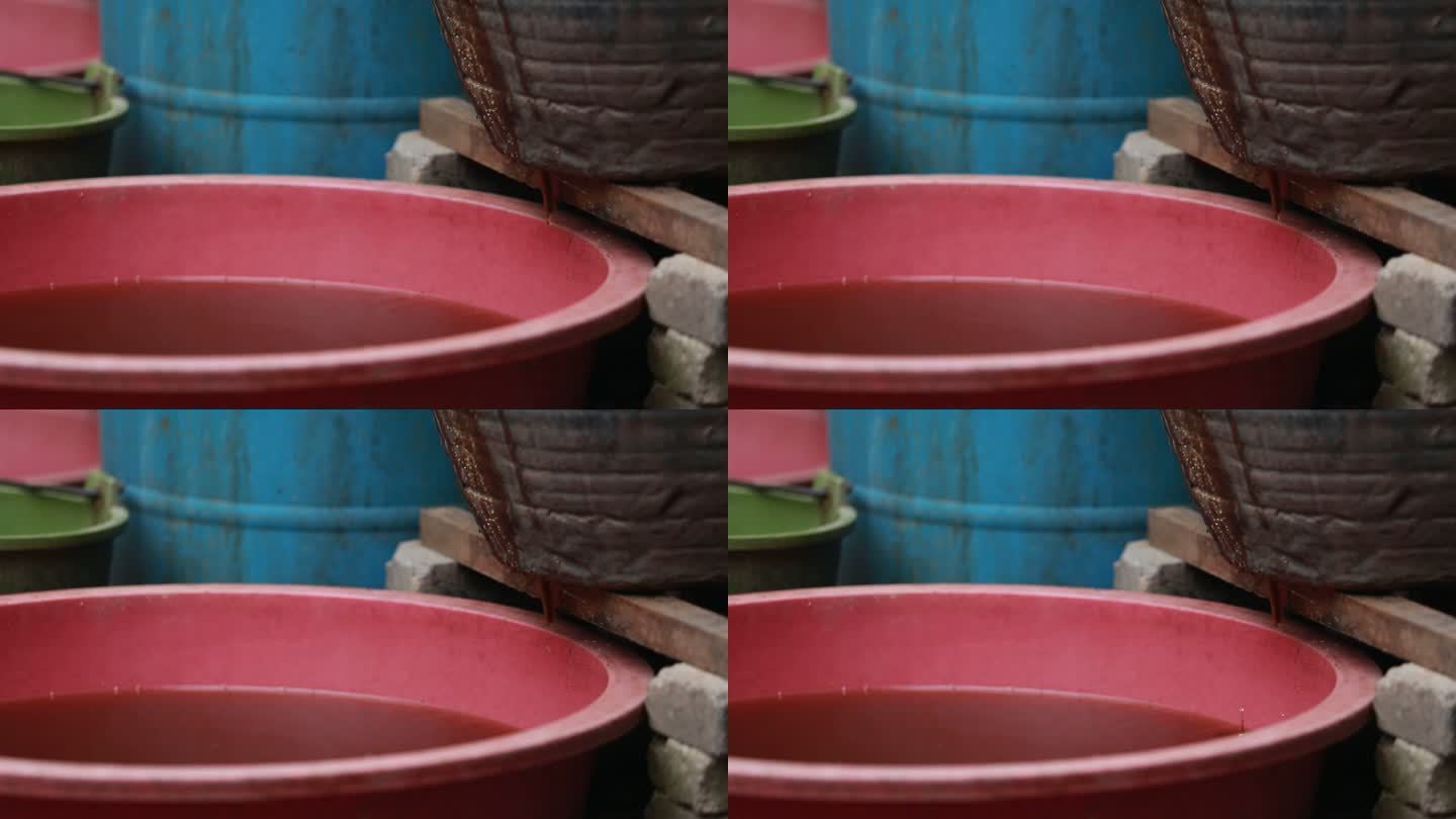 缸漏水大红盆