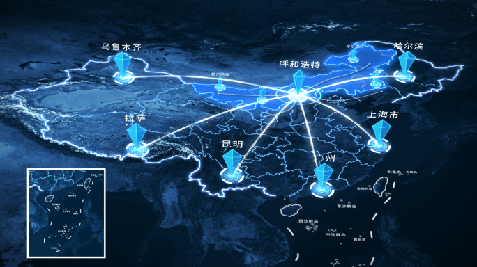 内蒙古呼和浩特科技地图辐射全国