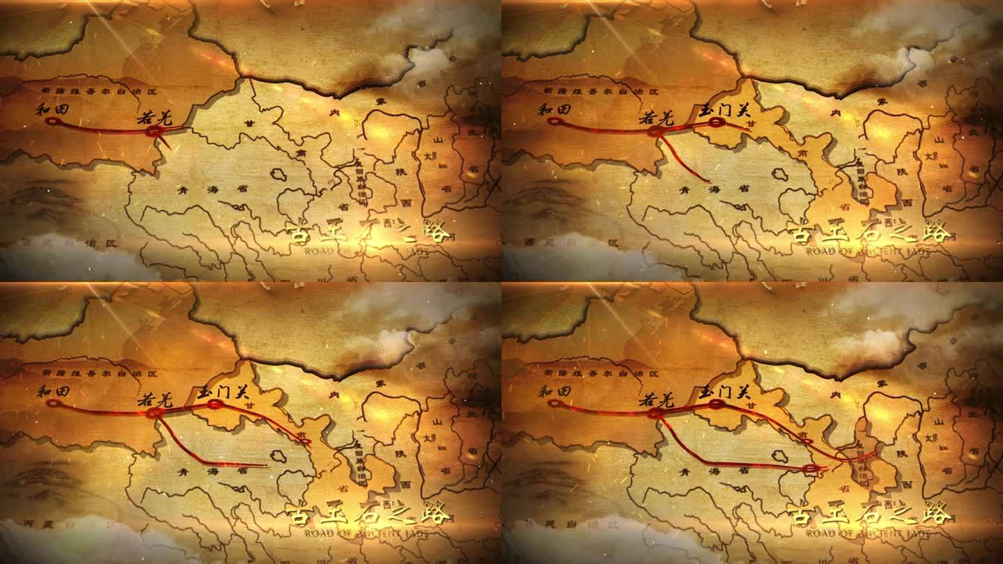 古代玉石之路地图