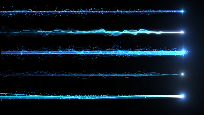 4K蓝色路径粒子光线合集模板