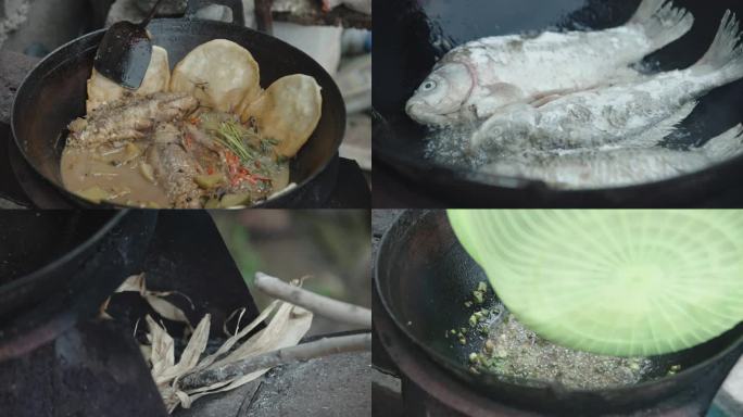 微山湖农家乐 鱼贴锅饼