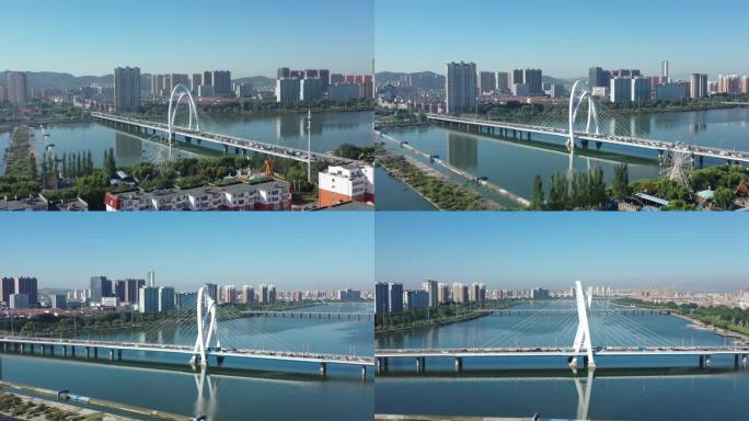 航拍云飞大桥 锦州 4K