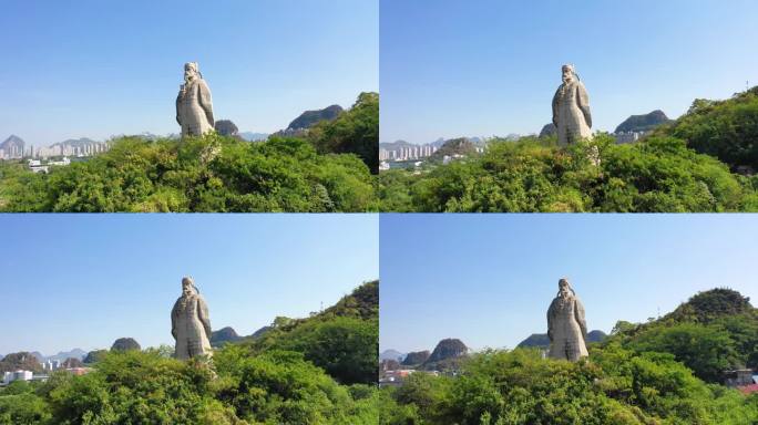 柳宗元雕像航拍